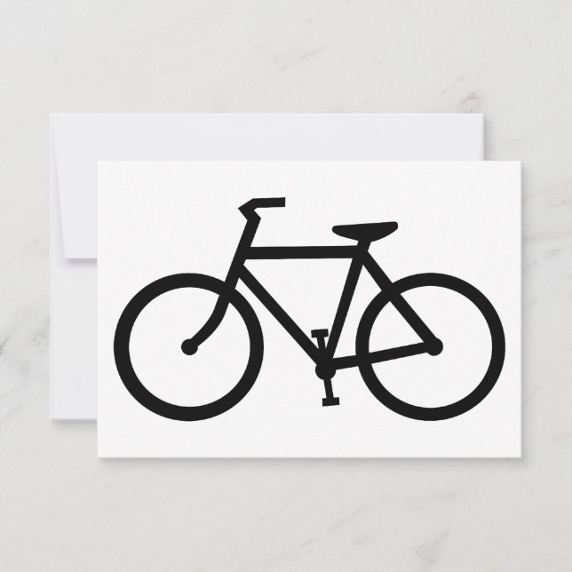 bicycle silhouette invitation (Front)