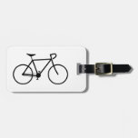 [ Thumbnail: Bicycle Silhouette Luggage Tag ]