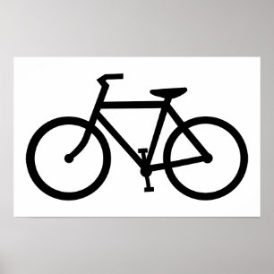 bicycle silhouette poster