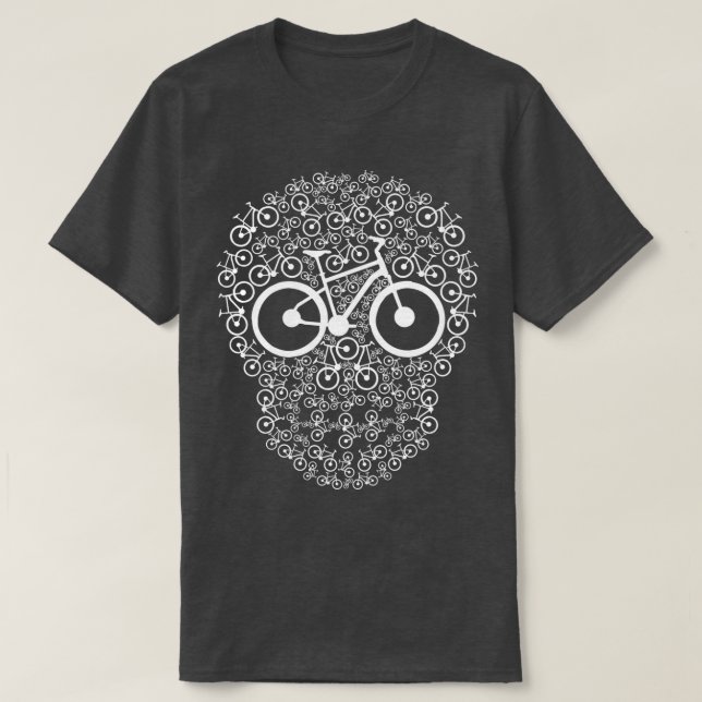 Bicycle Skull Skull Gift T-Shirt (Design Front)