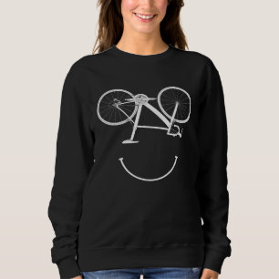 Bicycle Smile Cyclist Cycling Bike To Work ON BACK Sweatshirt