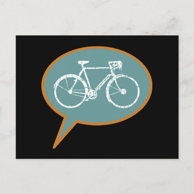 bicycle speech balloon postcard (Front)