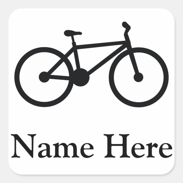 Bicycle Square Sticker (Front)