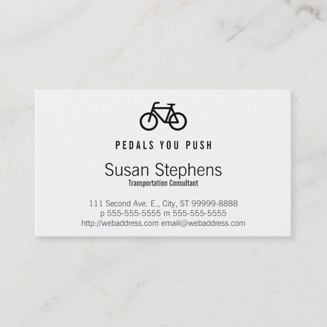 Bicycle Symbol Business Card (Front)