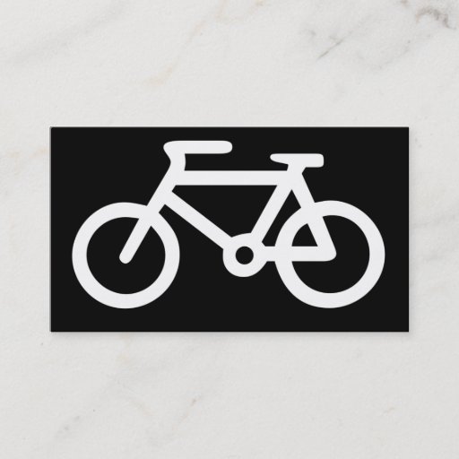 Customizable Bicycle Symbol Business Cards