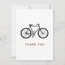 72 Thank You Note Cards Paris Bicycles Thank You Gray Envs