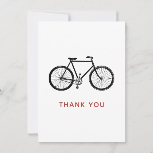 Bicycle Thank You Card Vintage Bike