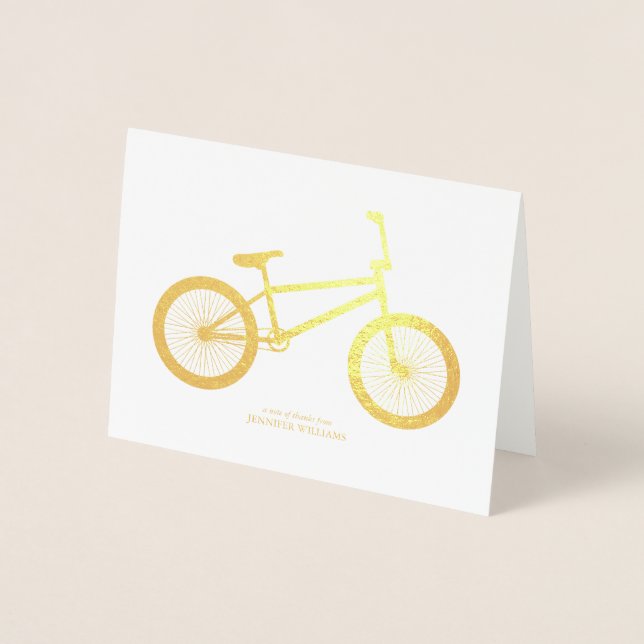 Bicycle Thank You Foil Card (Front)