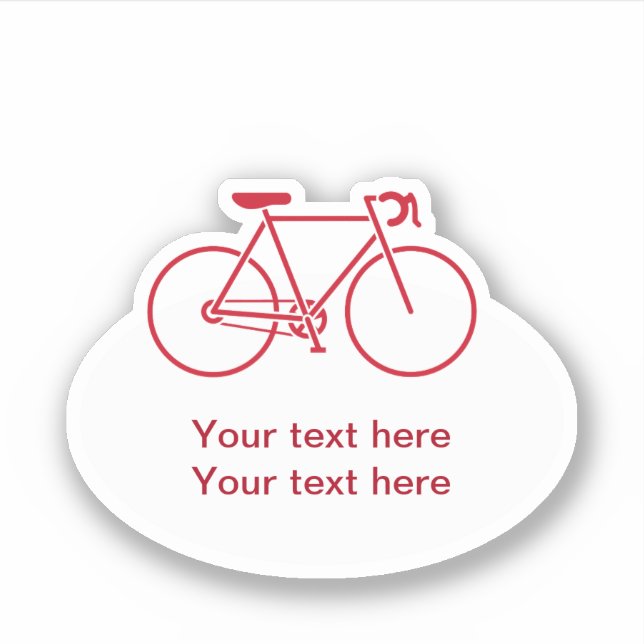 Bicycle Theme Message Cut Out Sticker (Front)