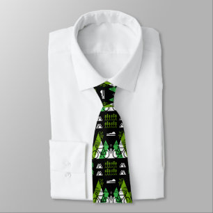 Bicycle-Themed Present Print Neck Tie