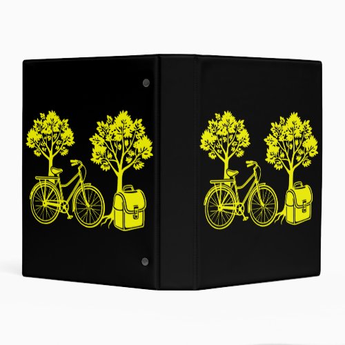 Bicycle Tree and Classic School Bag  Mini Binder