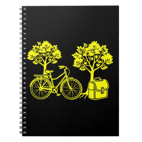 Bicycle Tree and Classic School Bag  Notebook