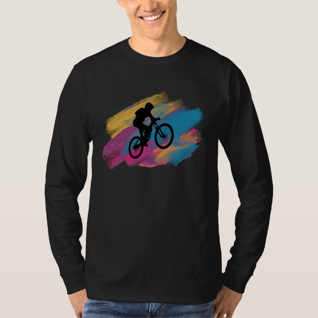 Bicycle Tricks Biker Stunt Racing Bike Rider T-Shirt (Front)