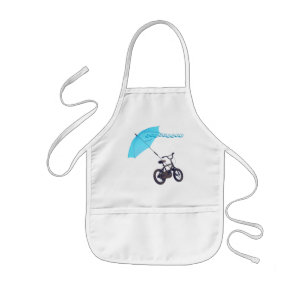 bicycle + umbrella kids' apron