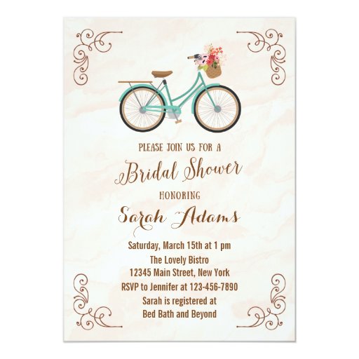 Bicycle Bridal Shower Invitations 5
