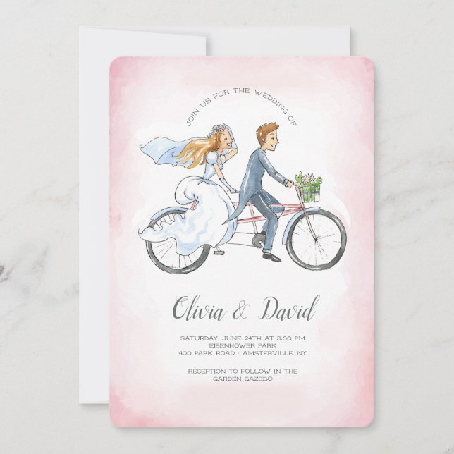 Bicycle Wedding Invitation (Front)