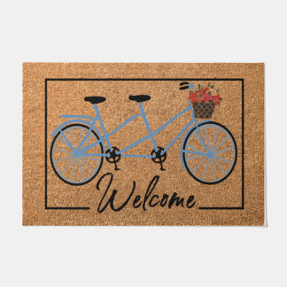Bicycle Welcome Mat, Bike Doormat, Bike Rider Gift Doormat