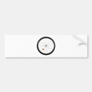 Bicycle wheel bumper sticker