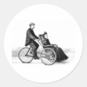 Bicycle Wheelchair - Vintage Victorian Bicycles Classic Round Sticker