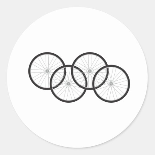 Bicycle Wheels Classic Round Sticker