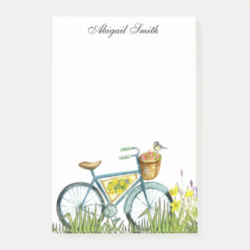Bicycle With Basket Of Flowers Notes