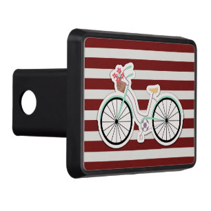 Bicycle with Basket of Flowers Tow Hitch Cover