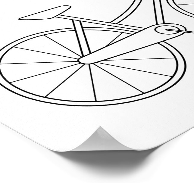 bicycle with basket coloring page
