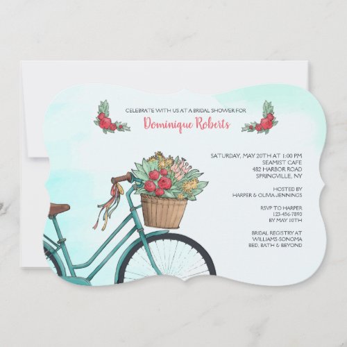 Bicycle With Flowers Invitation