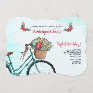 Bicycle With Flowers Invitation