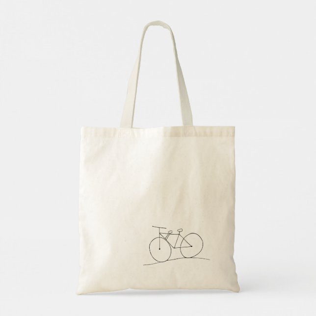 Bicycle with Kid Seat Doodle Tote Bag (Back)