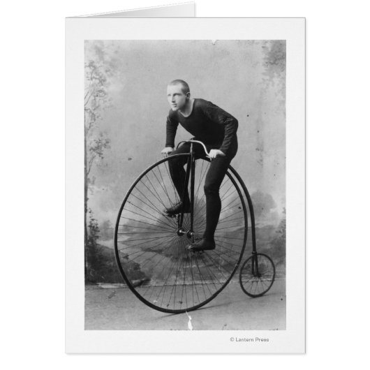 Bicycle with Large Front Wheel Cards (Front)
