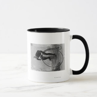 Bicycle with Large Front Wheel Photograph Mug