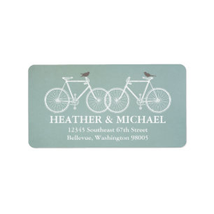 Bicycles and Birds Return Address Label