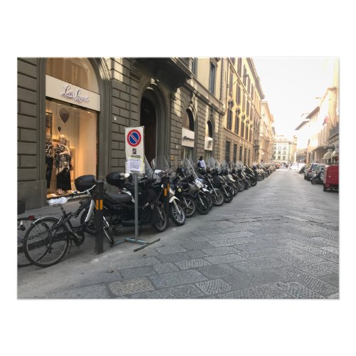 Bicycles and Scooters in Florence Italy Photo Print