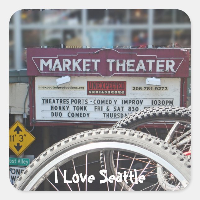Bicycles at the Theater Square Sticker (Front)