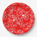 Bicycles Big and Small Paper Plates