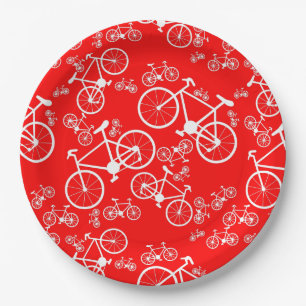 Bicycles Big and Small Paper Plates