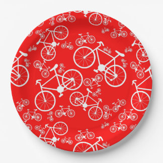 Bicycles Big and Small Paper Plates