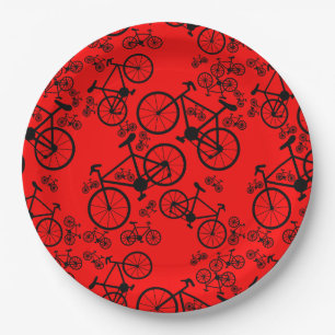 Bicycles Big and Small Paper Plates