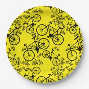 Bicycles Big and Small Paper Plates