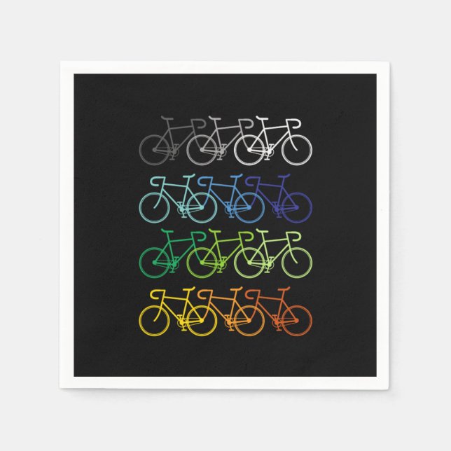 Bicycles Bikes Bike Biker Biking Cycling Cyclist G Napkins (Front)
