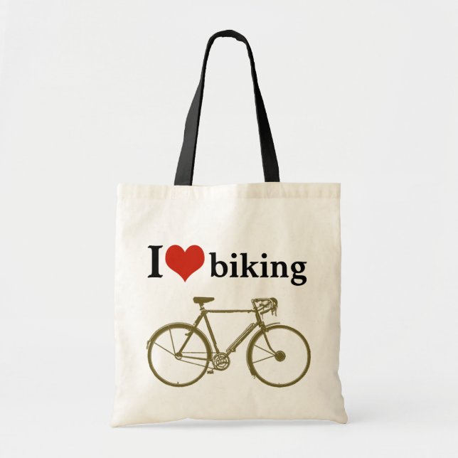 bicycles, bikes, love bike tote bag (Front)
