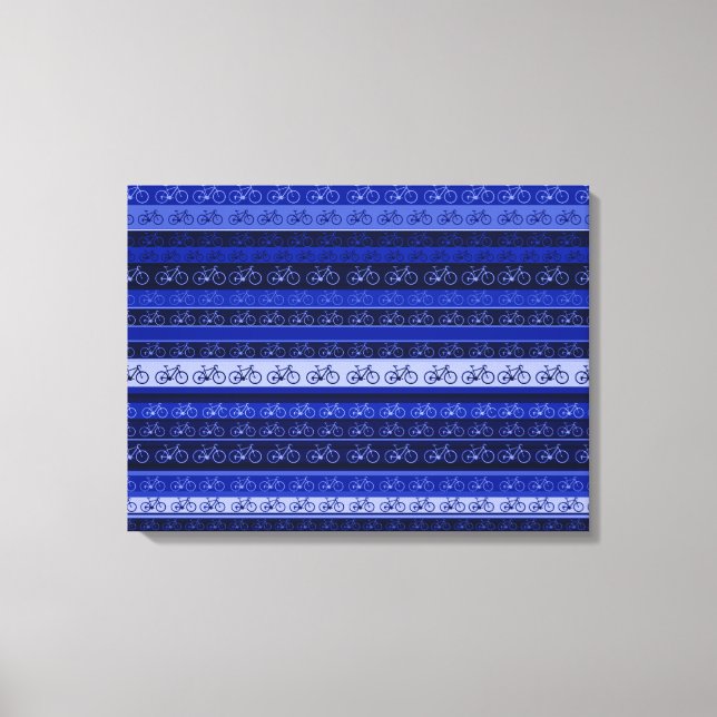 Bicycles Blue Stripes  Canvas Print (Front)