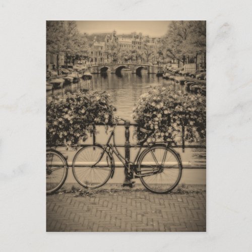 Bicycles  Canals _ Classic Amsterdam _ Postcard