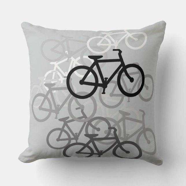 Bicycles..Choose your colors. Throw Pillow (Front)