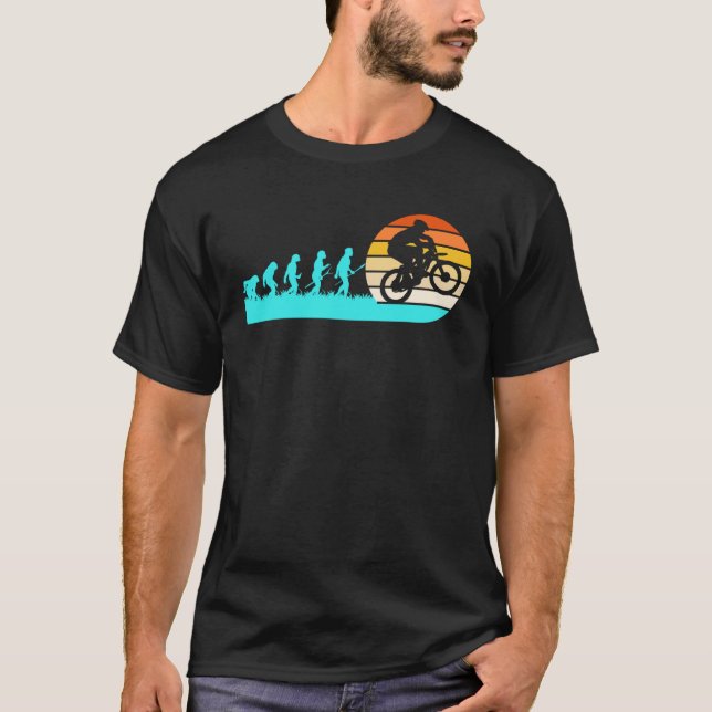 bicycles cyclists bicyclists evolution of man moun T-Shirt (Front)