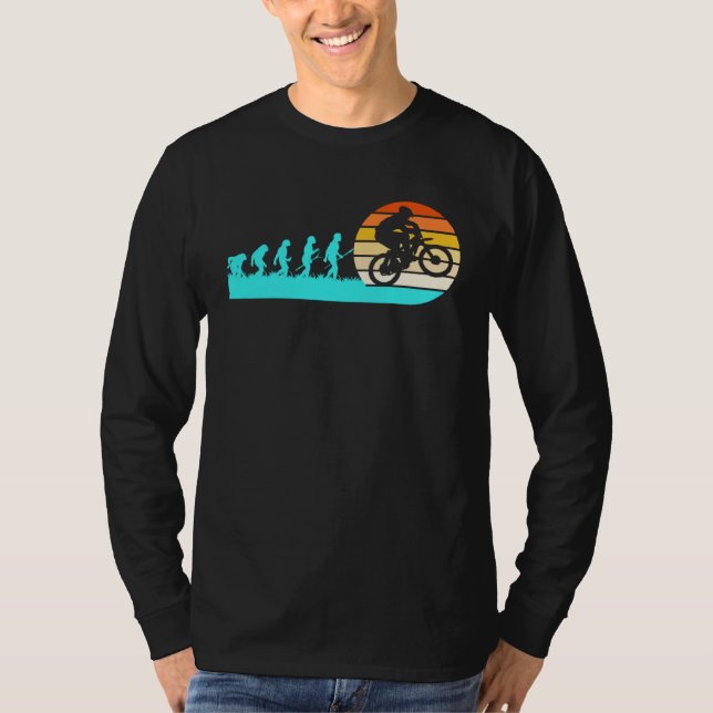 bicycles cyclists bicyclists evolution of man moun T-Shirt (Front)
