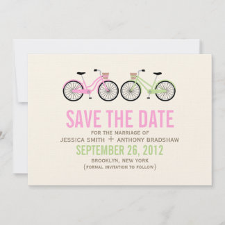 Bicycles His and Hers Wedding Save the Date