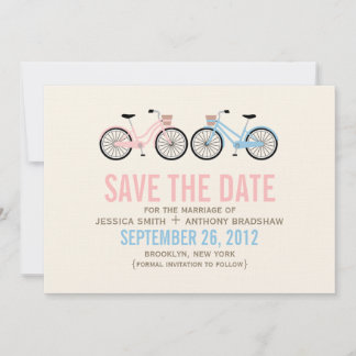 Bicycles His and Hers Wedding Save the Date