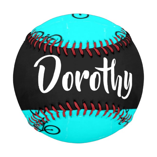 Bicycles pattern on blue baseball (Front)